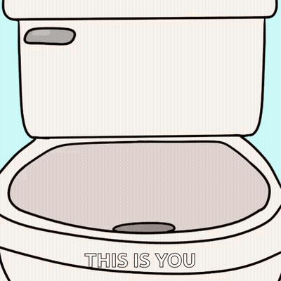 A Cartoon Drawing Of A Poop With A Fly On Top Of It And The Words This Is You Below It GIF