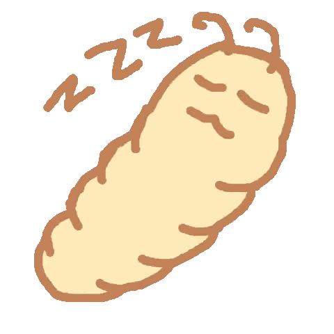A Cartoon Drawing Of A Potato Sleeping With The Letters Zzz Visible Sticker