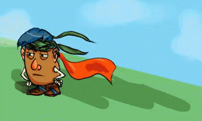 A Cartoon Drawing Of A Potato With A Scarf Around His Head GIF