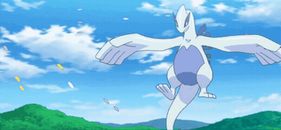 A Cartoon Drawing Of A Purple And White Dragon With Wings Spread GIF