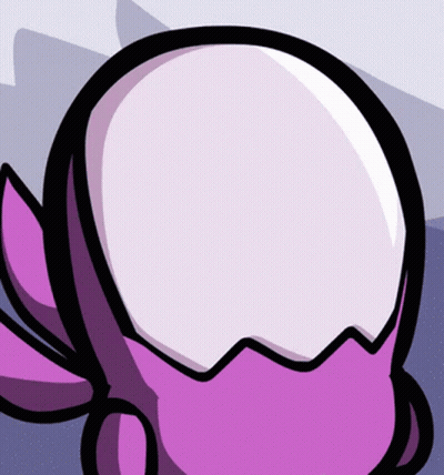 A Cartoon Drawing Of A Purple Object With A White Outline GIF