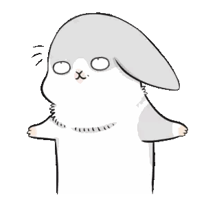 A Cartoon Drawing Of A Rabbit With A Check Mark On It Sticker