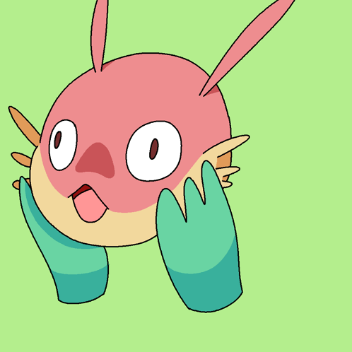 A Cartoon Drawing Of A Rabbit With A Surprised Look On His Face GIF