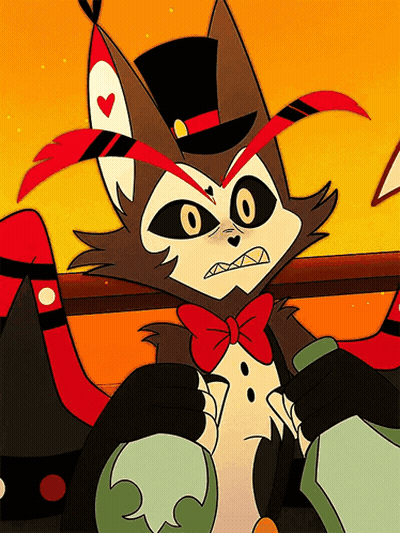 A Cartoon Drawing Of A Raccoon With A Top Hat And Bow Tie GIF