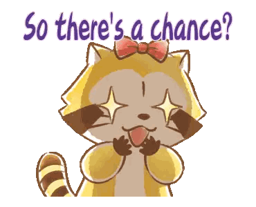 A Cartoon Drawing Of A Raccoon With The Words So There 'S A Chance Below It Sticker