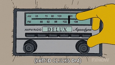 A Cartoon Drawing Of A Radio That Says Delux GIF