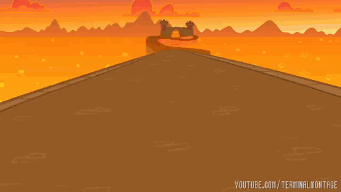A Cartoon Drawing Of A Red And Black Character With The Words Youtube.com/terminalmontage Written Below It GIF