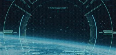 A Cartoon Drawing Of A Robot Flying Through The Air With The Letters A And B Visible GIF