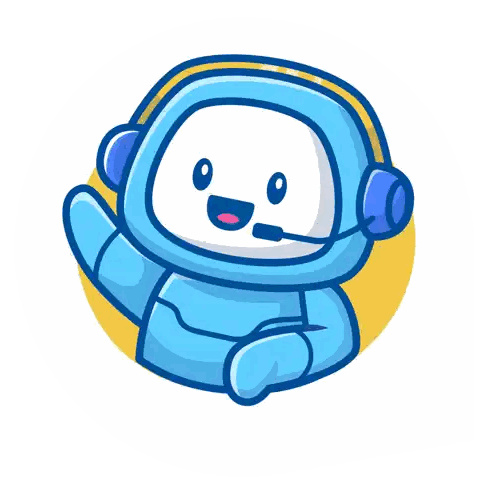 A Cartoon Drawing Of A Robot Wearing Headphones Sticker