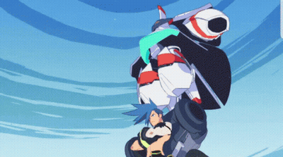 A Cartoon Drawing Of A Robot With A Blue Head GIF