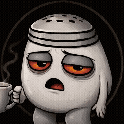 A Cartoon Drawing Of A Salt Shaker Holding A Cup Of Hot Coffee GIF