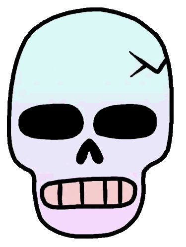 A Cartoon Drawing Of A Skull With A Bandage On Its Forehead . Sticker