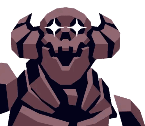 A Cartoon Drawing Of A Skull With Horns Sticker