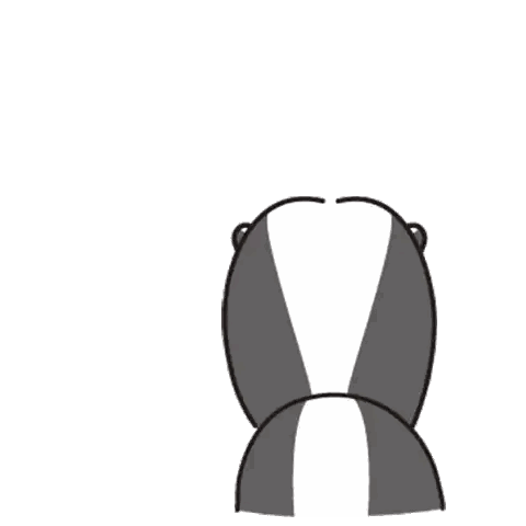 A Cartoon Drawing Of A Skunk With Sharp Teeth Looking At The Camera Sticker