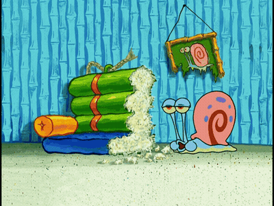 A Cartoon Drawing Of A Snail With A Picture Of A Snail Hanging On The Wall GIF