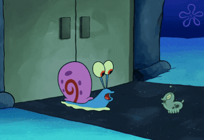 A Cartoon Drawing Of A Snail With A S On Its Shell GIF