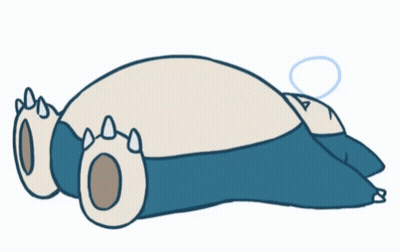 A Cartoon Drawing Of A Snorlax Laying Down On The Ground GIF