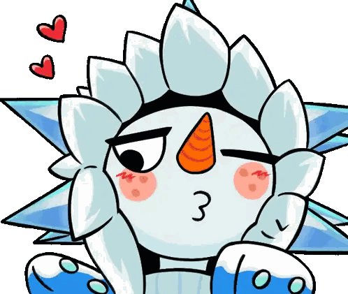 A Cartoon Drawing Of A Snowman Making A Kissing Face Sticker