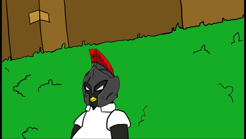 Cartoon Spartan With Mohawk GIF