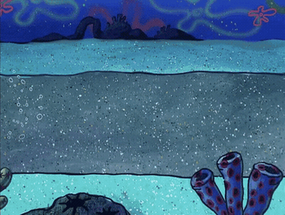 A Cartoon Drawing Of A Spongebob Scene With A Spongebob Swirl In The Background GIF