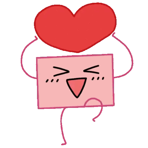 A Cartoon Drawing Of A Square With A Heart On Top GIF