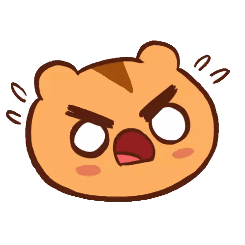 A Cartoon Drawing Of A Squirrel With An Angry Face Sticker