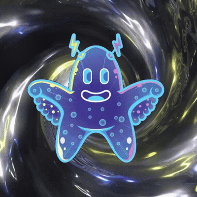 A Cartoon Drawing Of A Starfish With A Face On It GIF