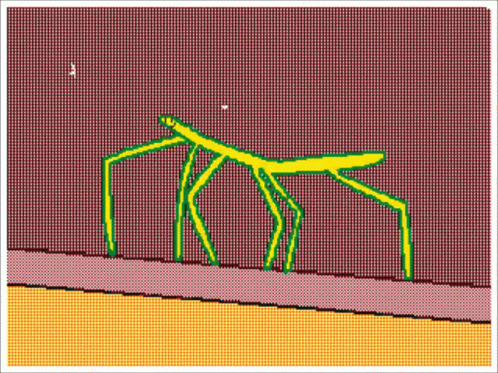A Cartoon Drawing Of A Stick With Long Legs GIF