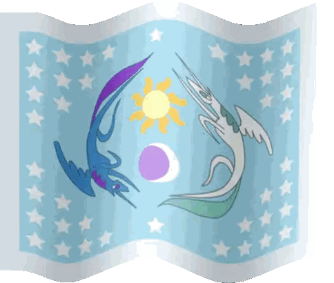 A Cartoon Drawing Of A Sun And A Crescent Moon Sticker