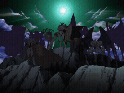 A Cartoon Drawing Of A Sword Being Thrown By A Dragon GIF