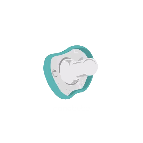 A Cartoon Drawing Of A Tooth With A White Tooth In The Middle Sticker