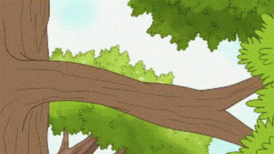 A Cartoon Drawing Of A Tree With Lots Of Leaves And Branches GIF