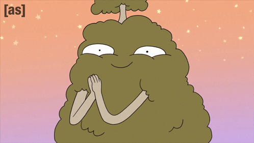 A Cartoon Drawing Of A Tree With The Word [ As ] In The Corner GIF