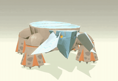 A Cartoon Drawing Of A Turtle With Sharp Claws And Spikes GIF
