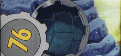 A Cartoon Drawing Of A Vault With The Number 76 GIF