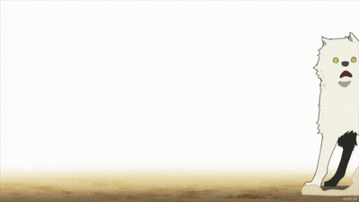 A Cartoon Drawing Of A White Dog With A Shocked Look On Its Face GIF