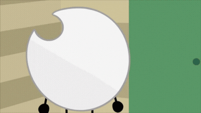 A Cartoon Drawing Of A White Object With A Hole In The Middle GIF