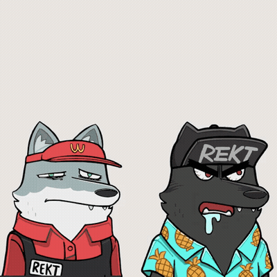 A Cartoon Drawing Of A Wolf And A Cat With The Words Atta Boy Above Them GIF