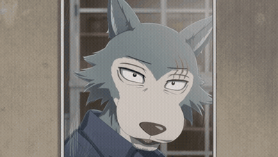 A Cartoon Drawing Of A Wolf Making A Surprised Face GIF