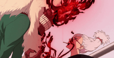 A Cartoon Drawing Of A Woman Being Attacked By A Monster GIF