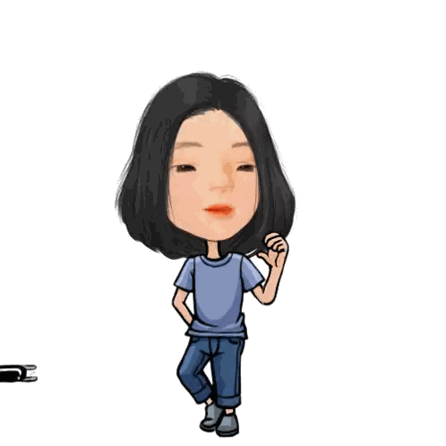 A Cartoon Drawing Of A Woman Giving The Peace Sign Sticker
