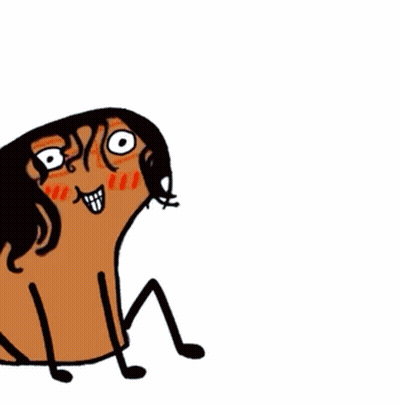 A Cartoon Drawing Of A Woman Holding A Bunch Of Clothes GIF