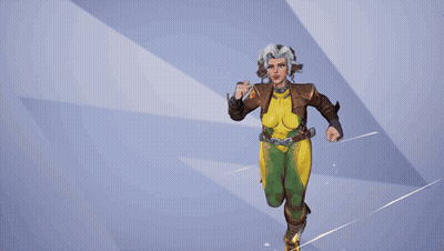 A Cartoon Drawing Of A Woman In A Brown Jacket And Green And Yellow Outfit GIF
