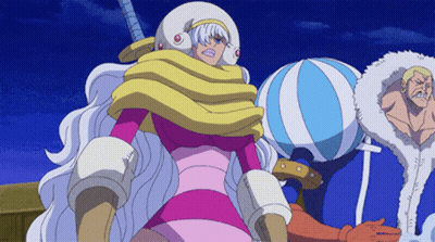 A Cartoon Drawing Of A Woman In A Pink And Yellow Outfit GIF