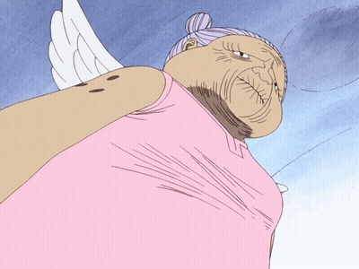 A Cartoon Drawing Of A Woman In A Pink Top With Wings GIF
