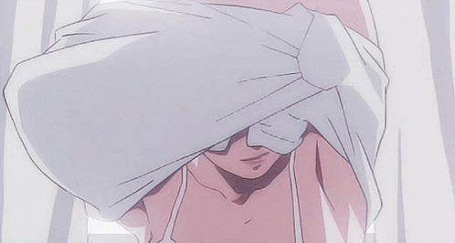 A Cartoon Drawing Of A Woman In A White Bra GIF