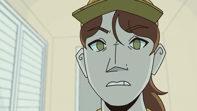 A Cartoon Drawing Of A Woman Wearing A Hat And Making A Sad Face GIF