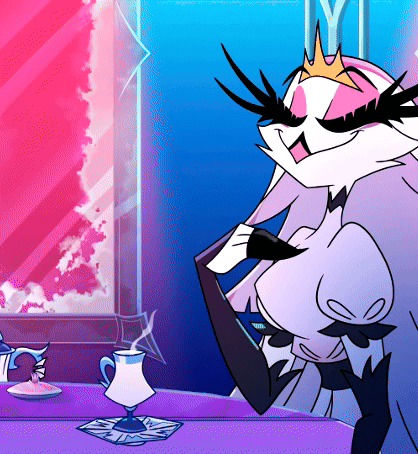 A Cartoon Drawing Of A Woman With A Crown On Her Head GIF