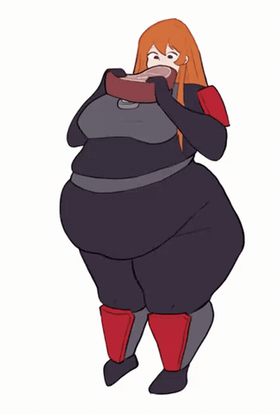 A Cartoon Drawing Of A Woman With A Large Belly And The Word Burst Written On It GIF