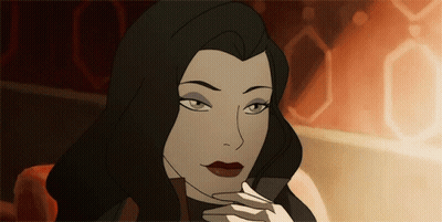 A Cartoon Drawing Of A Woman With Long Black Hair GIF